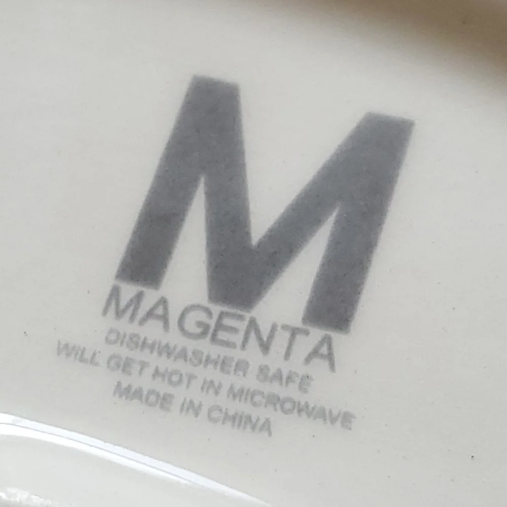 Magenta oink Ceramic Plate Rae Dunn Original Collectors Pig Plate